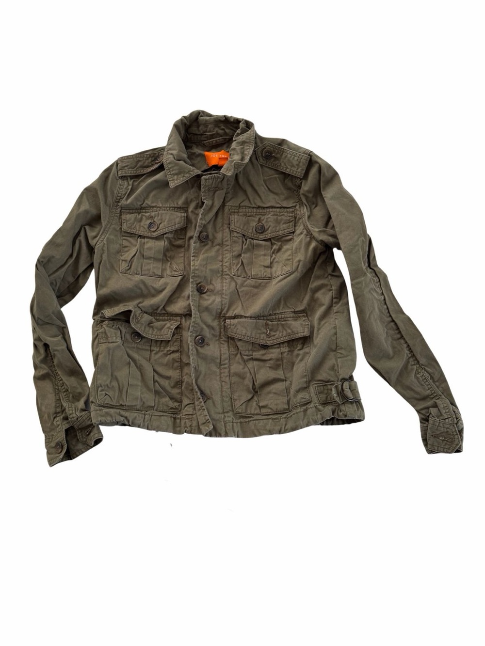 Joe Fresh Olive Green Military Utility Field Jacket Cargo Pockets XS